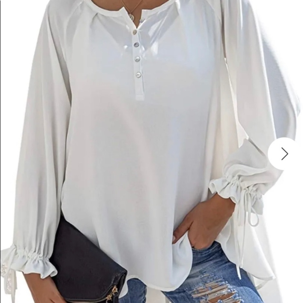 Cute long sleeve high low hem top